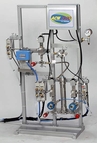 Painting machine equipped with Coriolis flow meter